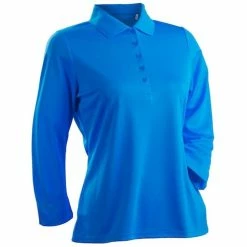 Nancy Lopez Luster 3/4 Sleeve Polo -golf ball Shop nancy lopez luster 3 4 sleeve polo blue bird 01 35023.1633540841