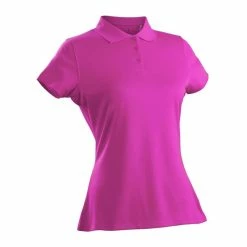 Nancy Lopez Luster Short Sleeve Polo -golf ball Shop nancy lopez luster short sleeve polo hot pink 01 07533.1633466364
