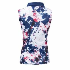 Nancy Lopez Peace Sleeveless Polo -golf ball Shop nancy lopez peace sleeveless polo navy 02 94271.1648051972