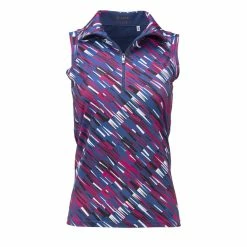 Nancy Lopez Rhythm Sleeveless Polo -golf ball Shop nancy lopez rhythm sleeveless polo navy 01 50635.1648052353