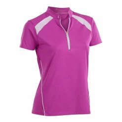 Nancy Lopez Sporty Short Sleeve Polo -golf ball Shop nancy lopez sporty short sleeve polo hot pink white 01 32736.1633465913