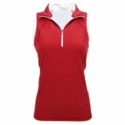 Nancy Lopez Zone Sleeveless Polo -golf ball Shop nancy lopez zone sleeveless polo cherry 01 24470.1648053527