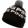 Ping Logo Bobble Beanie -golf ball Shop ping logo bobble beanie black white 01 33522.1643119936