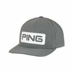 Ping Tour Vented Delta Hat 16 Ping Tour Vented Delta Hat -golf ball Shop ping tour vented delta hat grey 01 19131.1652363404
