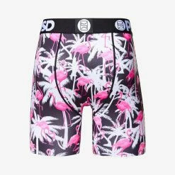 PSD Palms Flamingo Boxer Brief -golf ball Shop psd palms flamingo boxer brief black 04 96833.1640810194