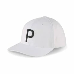 Puma P Hat -golf ball Shop puma p hat white glow black 01 69985.1678809183