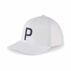 Puma P Hat -golf ball Shop puma p hat white glow navy blazer 01 78236.1678809186