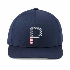 Puma Pars & Stripes P Snapback Hat -golf ball Shop puma pars and stripes p snapback hat navy blazer 03 40833.1645027105
