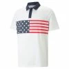 Puma Volition Stars & Bars Polo -golf ball Shop puma volition stars and bars polo white navy blazer 01 26067.1678306979