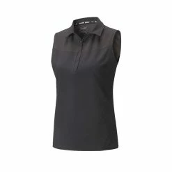 Puma Women's Harding Sleeveless Polo -golf ball Shop puma womens harding sleeveless polo black 01 05842.1645122649
