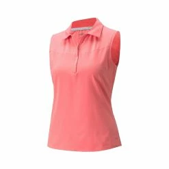 Puma Women's Harding Sleeveless Polo -golf ball Shop puma womens harding sleeveless polo rapture rose 01 01453.1649187521