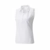 Puma Women's Harding Sleeveless Polo -golf ball Shop puma womens harding sleeveless polo white 01 02226.1645122649