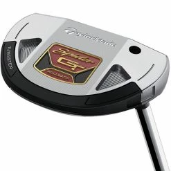 TaylorMade Golf Taylormade Spider GT Rollback Silver Small Slant Putter -golf ball Shop spider gt rollback silver short slant putter sole view