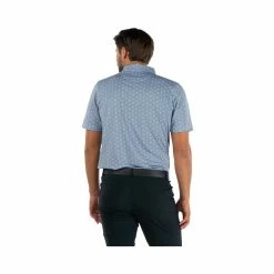 Straight Down Escher Polo -golf ball Shop straight down escher polo steel blue 04 15906.1644335557