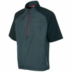 Sunice Winston Short Sleeve Packable Wind Shirt -golf ball Shop sunice winston short sleeve packable wind shirt charcoal black 01 31358.1634586590