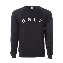TaylorMade Golf Crewneck -golf ball Shop taylormade golf crewneck black 01 27523.1677860879