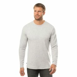 Travis Mathew Cloud Waffle Crew -golf ball Shop travis mathew cloud waffle crew heather light grey 01 43728.1671651144