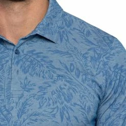 Travis Mathew Forever Young Polo -golf ball Shop travis mathew forever young polo heather mid blue 03 91934.1678474981