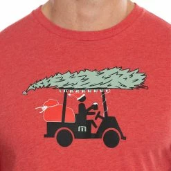Travis Mathew Midnight Ride Tee -golf ball Shop travis mathew midnight ride tee heather red 03 72418.1671651883